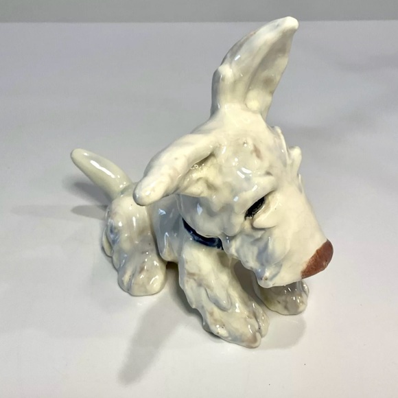 Austrian GOLDSCHEIDER MEISINGER Porcelain Scottie Dog Figurine 1930’s Signed - Picture 3 of 14